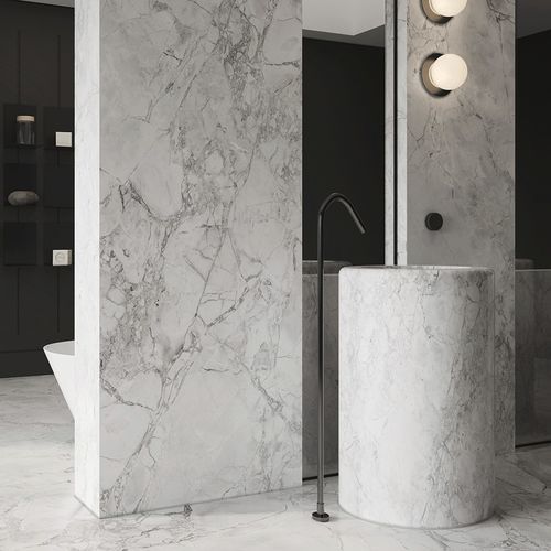 Плита из камня из керамогранита - CARRARA GREY NEW  - NABEL GROUP - для стены / для напольной поверхности / для ступени