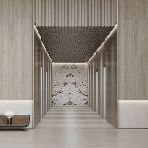 Покрытие для стен для внутреннего пространства - LIGHT WALNUT  - NABEL GROUP - из керамогранита / бархатное / имитация дерева