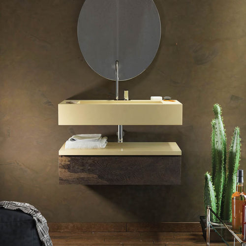 Современный мебель для ванной комнаты - SLIM SOLID - RELAX DESIGN - для бытового использования / из дерева / настенный