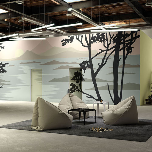 Современный обои - TERRE EMERSE, TRAMONTO - Tecnografica Italian Wallcoverings - из целлюлозного волокна / из нетканых материалов / из стекловолокна
