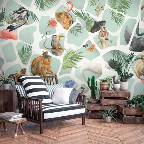 Современный обои - RENDEZ-VOUS - Tecnografica Italian Wallcoverings - из целлюлозного волокна / из нетканых материалов / из стекловолокна
