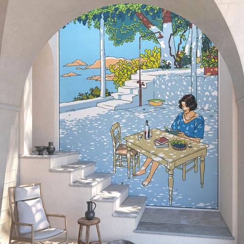 Современный обои - HELLADE - Tecnografica Italian Wallcoverings - из целлюлозного волокна / из нетканых материалов / из стекловолокна