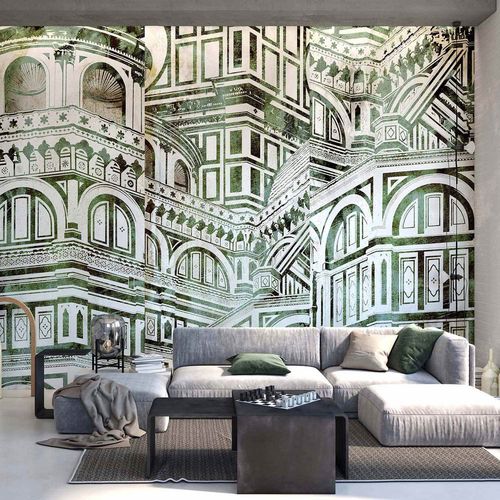 Современный обои - FIRENZE DUOMO - Tecnografica Italian Wallcoverings - из стекла / панорамный / c геометрическим рисунком