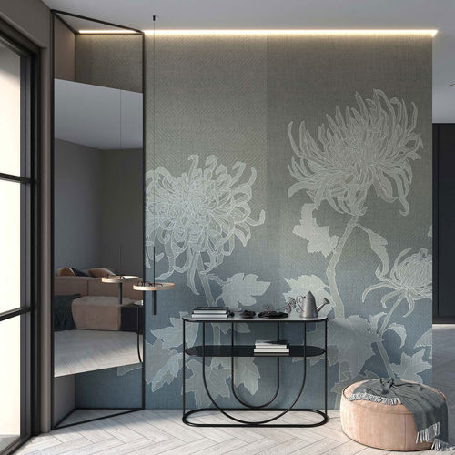 Восточный обои - KIKU - Tecnografica Italian Wallcoverings - из целлюлозного волокна / из нетканых материалов / из стекловолокна