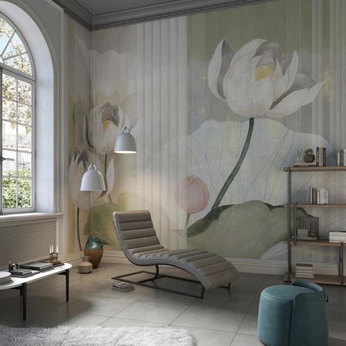 Восточный обои - NYMPHEAS - Tecnografica Italian Wallcoverings - из целлюлозного волокна / из нетканых материалов / из стекловолокна