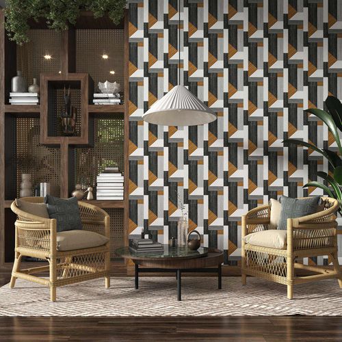 Этнический обои - TARSIA - Tecnografica Italian Wallcoverings - из целлюлозного волокна / из нетканых материалов / из стекловолокна