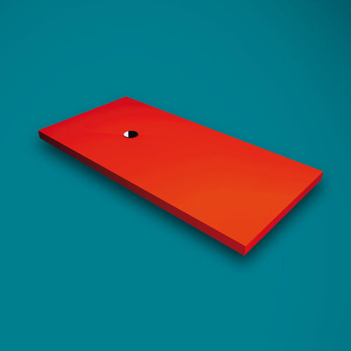 Прямоугольный душевой поддон - GENIUS - THERMO DESIGN - напольный / ультратонкий / из натурального камня