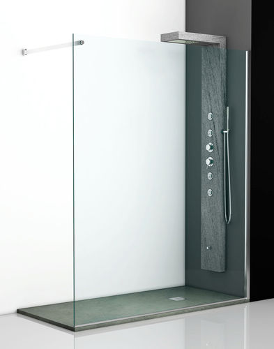 Фиксированная перегородка для душа - SME-FG - THERMO DESIGN - прямоугольная / угловая / из закаленного стекла