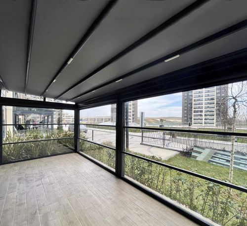Окно из алюминия - EASY-CLEAN - BKS balcony glazing systems - со створкой / с двойным остеклением / 2 створки