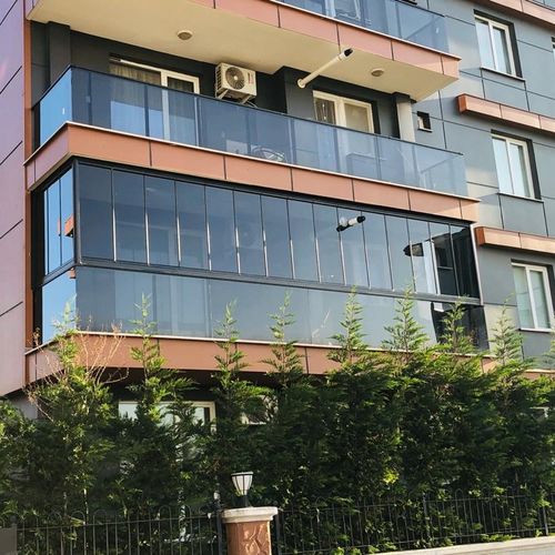 Складное панорамное окно - KCS FRAMELESS BALCONY SYSTEM - BKS balcony glazing systems - из алюминия / 3 створки / 2 створки