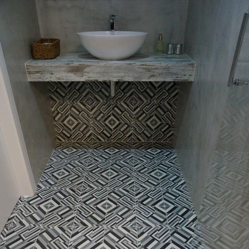 Жесткая плита из цемента - GUINARDÓ - Mosaics Torra | Cement Tiles - матовая / для интерьера / для ванной комнаты