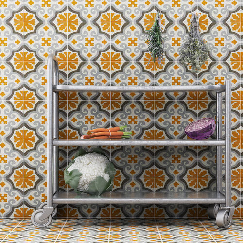 Жесткая плита из цемента - 120A - Mosaics Torra | Cement Tiles - матовая / для интерьера / для внешнего использования