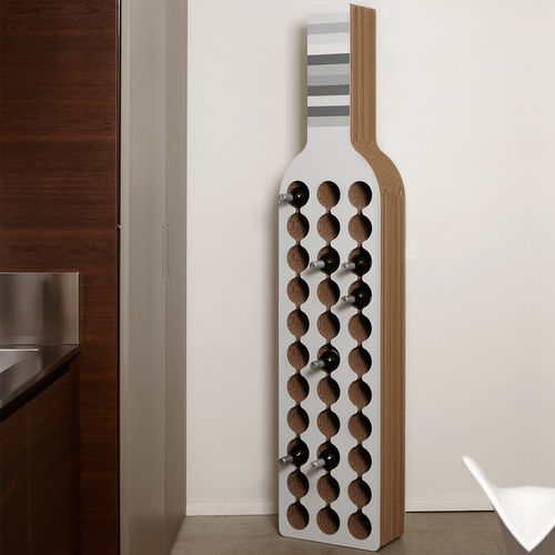 Стойка для бутылок из картона - BODEGA - Kubedesign - отдельностоящая / для профессионального использования / белая