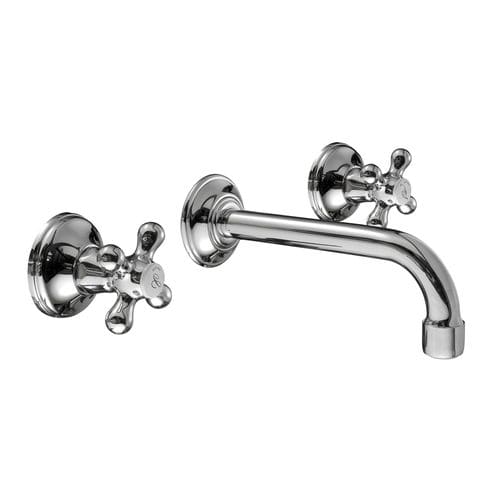 Двухрычажный смеситель для раковины - BELL-STIL : CR0120265/LP0120265/BV0120265 SERIES - Griferia Rovira - настенный / из металла / для ванной комнаты