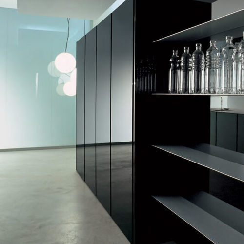 Современный шкаф для хранения для кухни - M7 - Minimal Cucine - из лакированной древесины