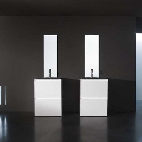 Напольная тумба под умывальник - B2 - Minimal Cucine - из фанерованной древесины / современная / без дверцы