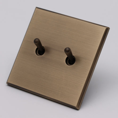 Переключатель с рычагом - COLLECTION ESPRIT - PRESTO LAITON ANTIQUE - MAISON ORSTEEL - встраиваемый / двойной / из латуни