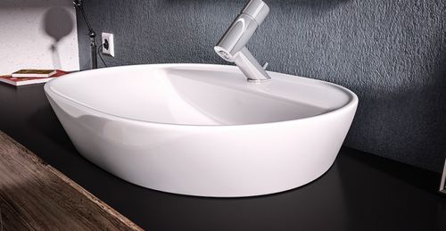 Настольная раковина - ELEGANCE: 4360 - Lapino Ceramic - из керамики / овальная / современная