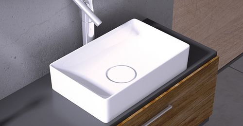 Настольная раковина - FLOPPY: 6042/6050 - Lapino Ceramic - из керамики / прямоугольная / современная