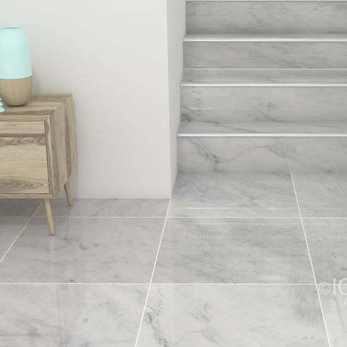 Плитка из мрамора - MUGLA : 125 - Ionic Stone - для интерьера / напольная / однотонная
