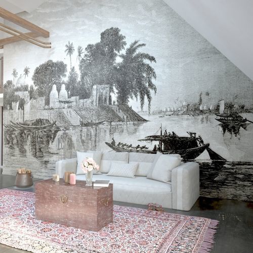 Стилизованный обои - CALCUTTA - HD WALLS - виниловый / однотонный / имитация ткани