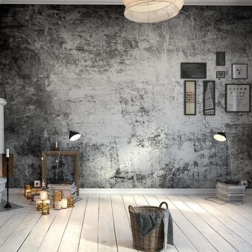 Современный обои - WALL - HD WALLS - виниловый / однотонный / имитация бетона