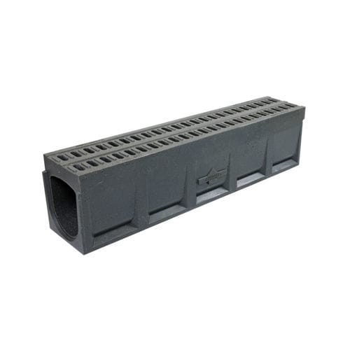 Лоток канализации с решеткой - MONO-FORTIS - Richard Brink GmbH & Co KG - из полимера / из чугуна / для общественных мест