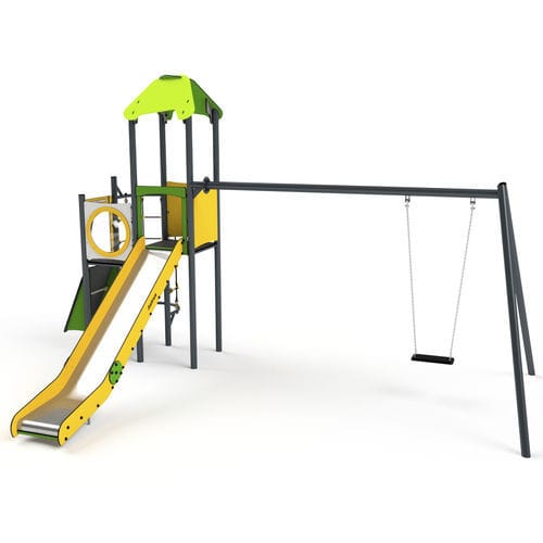 Игровая конструкция для игровой площадки - 11023 - Astrus Playgrounds - из металла / из ПЭНД / модульная