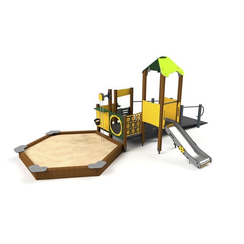 Игровая конструкция для игровой площадки - 10047 - Astrus Playgrounds - из металла / из дерева / из HDPE