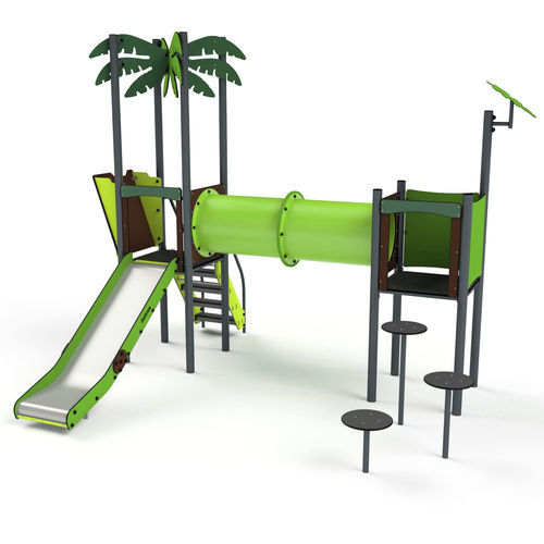 Игровая конструкция для игровой площадки - 11122 - Astrus Playgrounds - из металла / из ПЭНД / модульная
