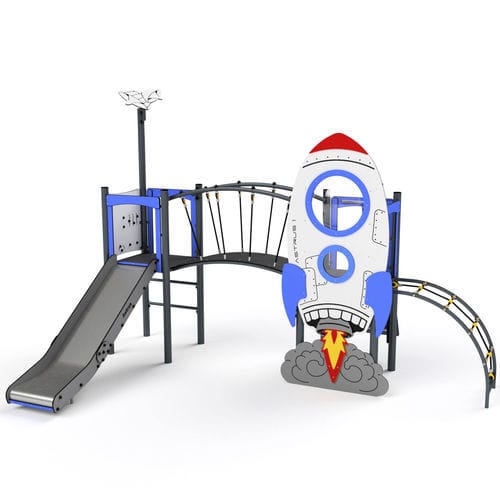 Игровая конструкция для игровой площадки - 11140 - Astrus Playgrounds - из металла / из ПЭНД / модульная