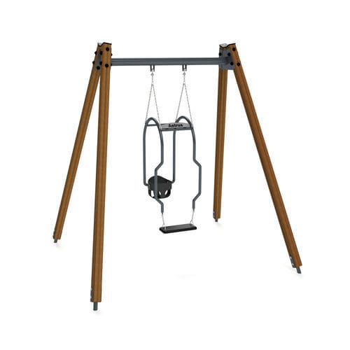 Качели из дерева - 3508D - Astrus Playgrounds - из гальванизированной стали / для игрового парка / двойной
