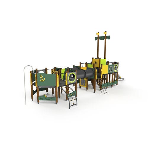 Игровая конструкция для игровой площадки - 3009D - Astrus Playgrounds - из гальванизированной стали / из дерева / из ПЭНД