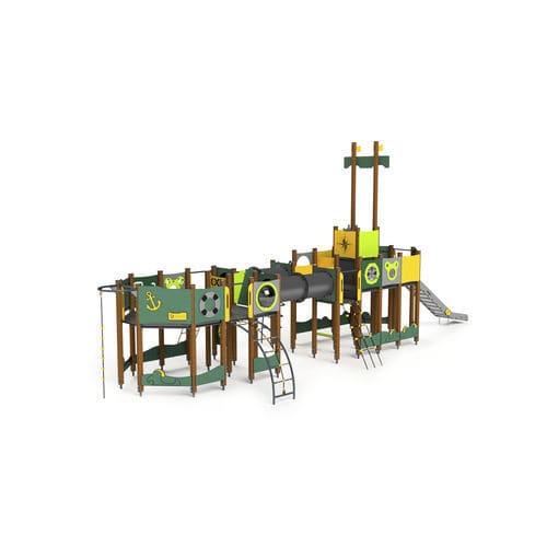 Игровая конструкция для игровой площадки - 3018D TALL GALEON - Astrus Playgrounds - из гальванизированной стали / из дерева / из ПЭНД