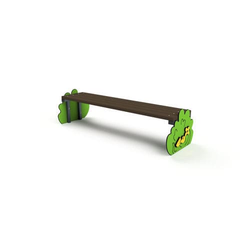 Современная общественная скамейка - 5027S - Astrus Playgrounds - из дерева / из полиэтилена высокой плотности / без спинки