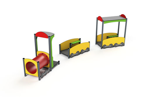 Игровая конструкция для игровой площадки - 3006S - Astrus Playgrounds - из стали / из ПЭНД / модульная