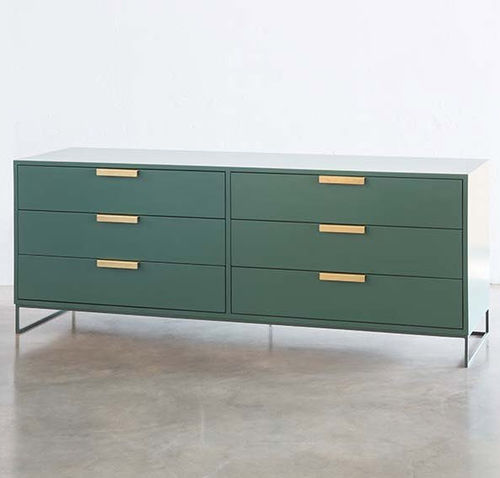 Современный комод - 6 DRAWER UNIT - Studio 19 - из дерева / из латуни / на заказ