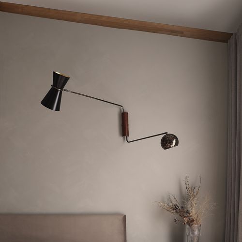 Современный настенный светильник - THE POINTSMAN - Studio 19 - для интерьера / из бронзы / из кожи