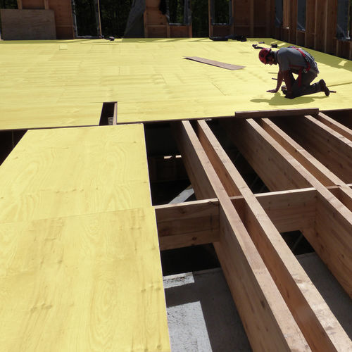 Фанерная панель для внутренней компоновки - TEBOFLOOR WEATHERSCREEN - Groupe THEBAULT - для пола / строительная / легкая