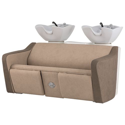 Раковина для мытья головы из керамики - DUETTO SUPERIOR - Ceriotti - из кожи / 2 места