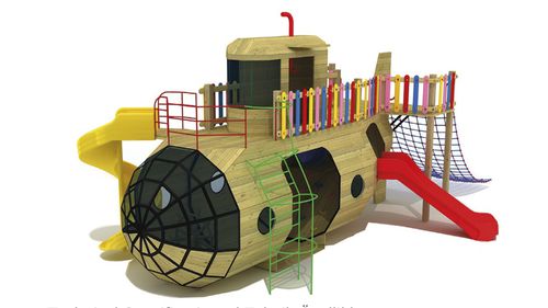 Игровая конструкция для игровой площадки - MAS-155 - Mertoglu - из дерева
