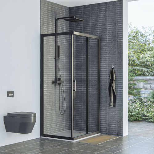 Фиксированная перегородка для душа - SAVANA D+W - Aquaestil plus - раздвижная / угловая / из закаленного стекла