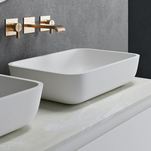 Настольная раковина - ORION - Riluxa - из Corian® / из Solid Surface / прямоугольная