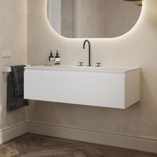 Настенная тумба под умывальник - GAIA CLASSIC 1 - Riluxa - из МДФ / из Corian® / современная