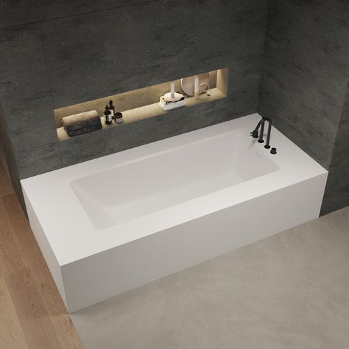 Ванна для жилых зданий - AQUILA 2 - Riluxa - из Corian® / современная / белая