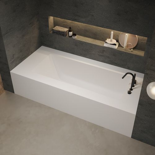 Ванна для жилых зданий - AQUILA 1 - Riluxa - из Corian® / современная / белая