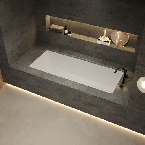 Ванна для жилых зданий - AQUILA - Riluxa - из Corian® / современная / коричневая