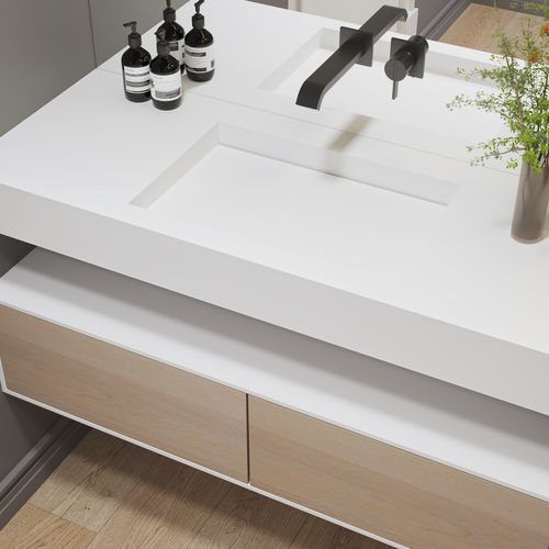 Подвесная раковина - GLIESE SLIM - Riluxa - из мрамора / из Corian® / из Solid Surface