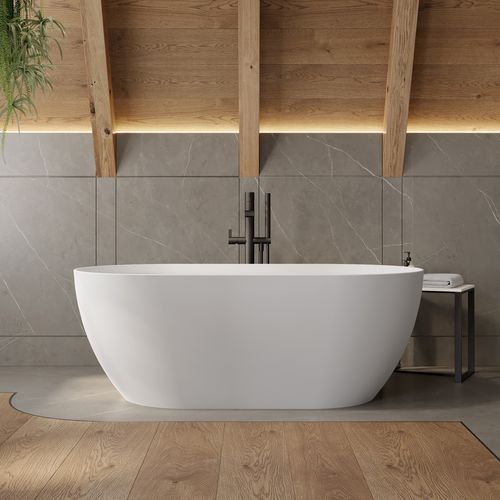 Овальная ванна - ARA - Riluxa - островная / для жилых зданий / из Corian®