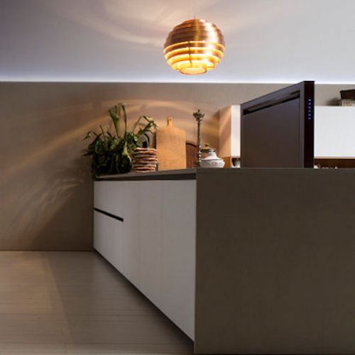 Встраиваемая вытяжка в столешницу - LA-90-DWN-SS - Luxair Cooker Hoods Kitchen Extractors - со встроенным освещением